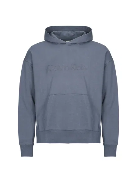 Geacă Calvin Klein Jeans din material terry albastru