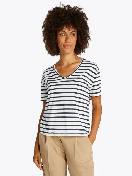 Tommy Hilfiger Tricou Bleumarin alb