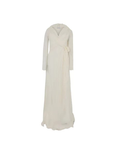 Sukienka maxi Alberta Ferretti biznesowa biała