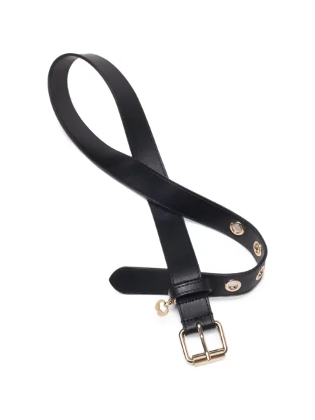 Cu centură curea Maje din piele negru