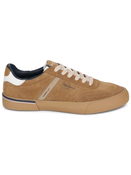 Pantofi Pepe Jeans din piele de căprioară bej