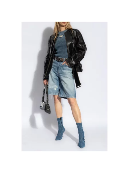 Top Diesel koronkowy na ramiączkach niebieski