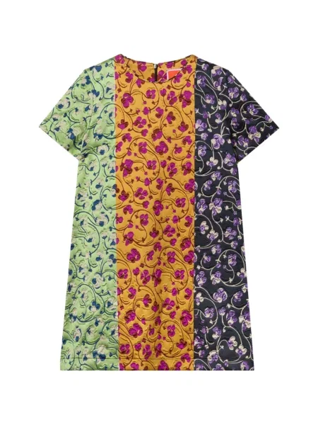 Rochie mini La Doublej cu model floral de costum verde