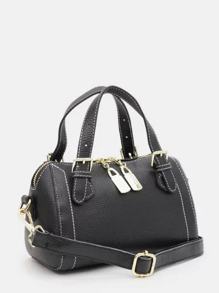 Кожаная сумка Borsa Leather черная