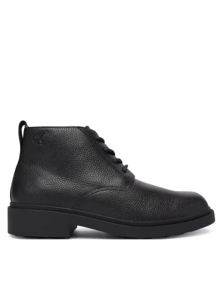 Calvin Klein Botki Dress Lug Desert Boot Lth czarny