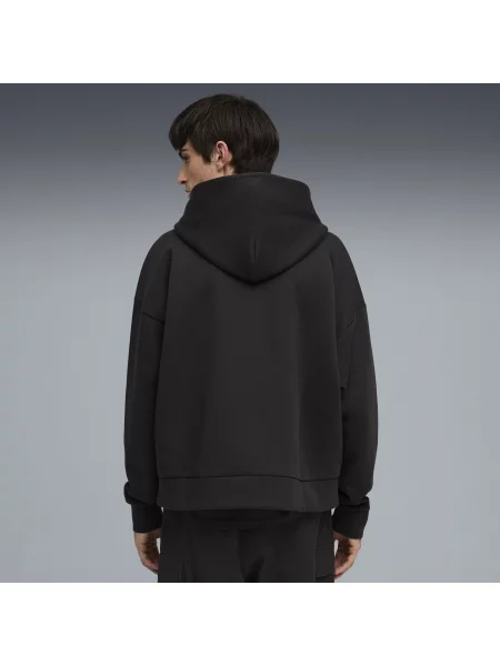 Rozpinana bluza z kapturem Wardrobe Essentials o pudełkowym kroju czarna