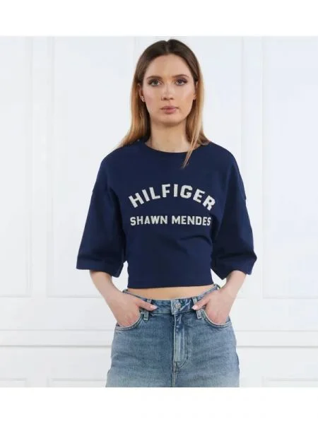 Tommy Hilfiger Póló | Cropped Fit kék