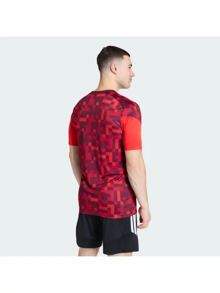 Koszulka Adidas z dżerseju czerwona