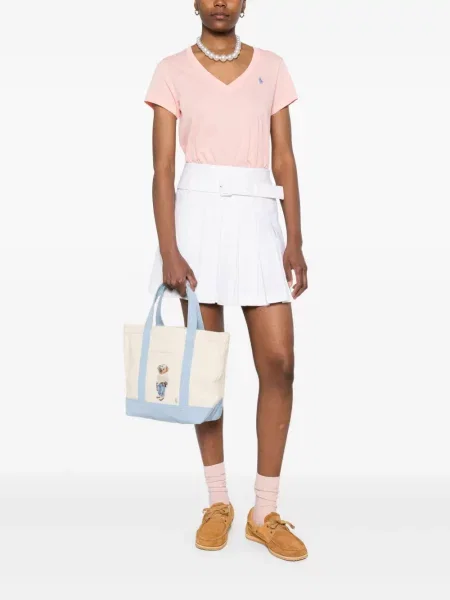 Szerokie polo Polo Ralph Lauren z przetarciami w paski czarne