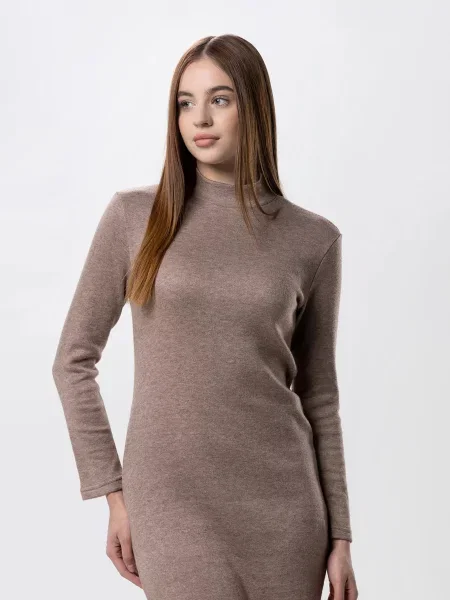 LAWA Сукня міді Мокко Віскоза/поліестер