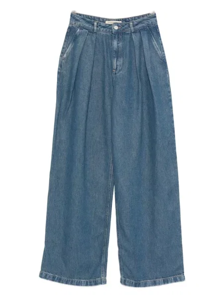 Szerokie jeansy The New Society plisowane niebieskie