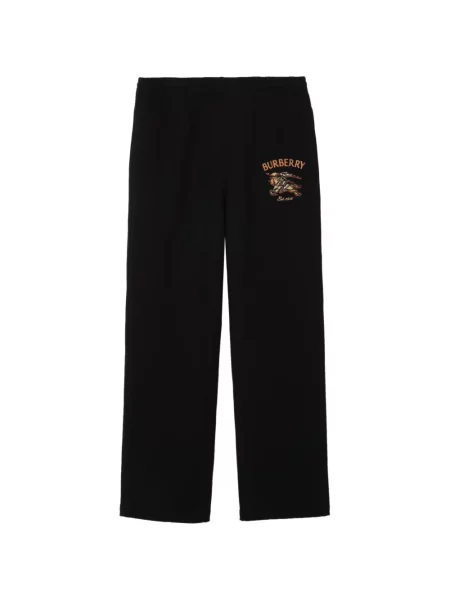 Pantaloni Burberry în carouri alergare cu autograf negru