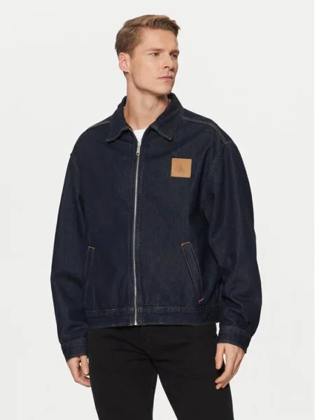 Jacheta Calvin Klein Jeans Relaxed Zip Denim Jacket Denim S albastru