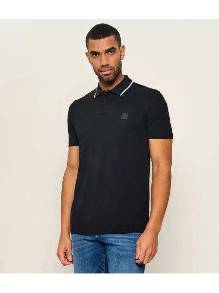 Tricou polo Boss Orange negru