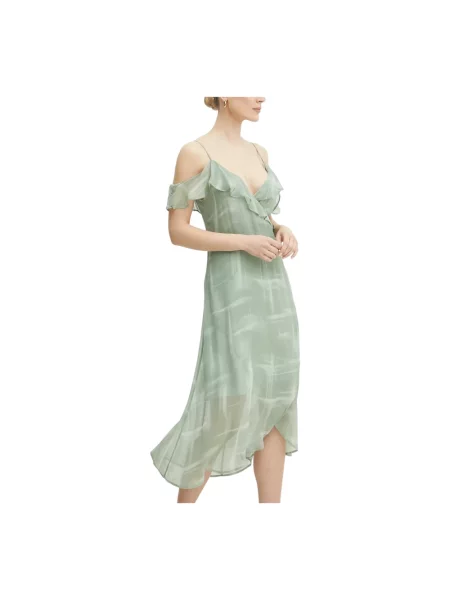 Sukienka Emporio Armani kopertowa zielona
