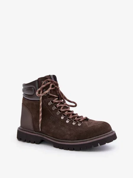 Cizme scurte Big Star Shoes din piele de căprioară maro