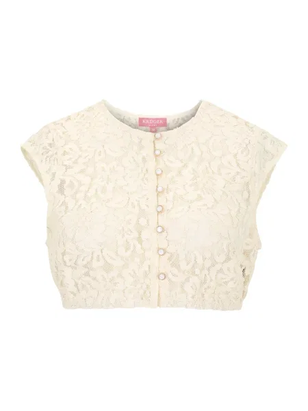 Krüger Madl Bluză tradițională Oktoberfest bej