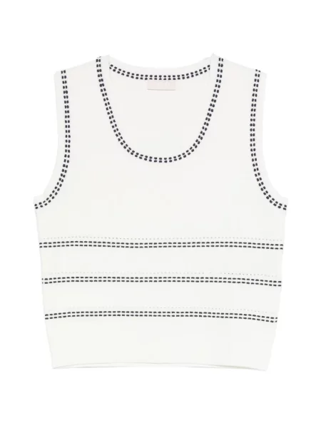 Top Liu Jo tricotate alb