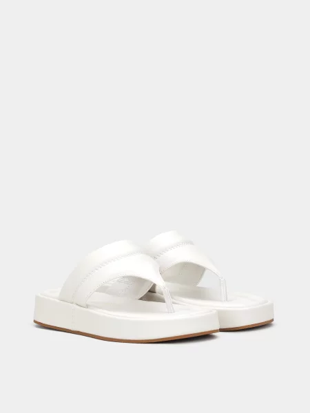 Кожаные шлепанцы Clarks белые