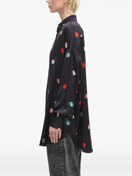 Cămașă Fiorucci cu imagine negru