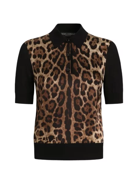 Tricou polo Dolce & Gabbana de lână cu imagine