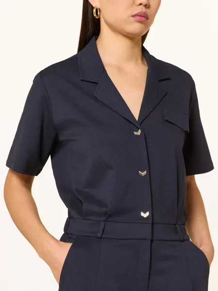 Liu Jo Jerseyowy Kombinezon Z Kamieniami Ozdobnymi blau granatowy