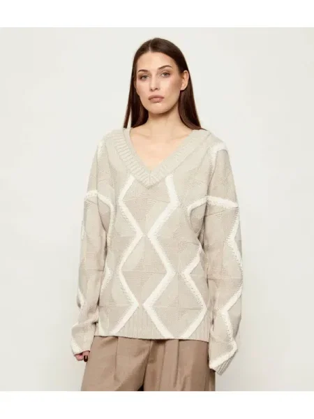 BOSS BLACK De lână pulover Flarin | Relaxed fit negru