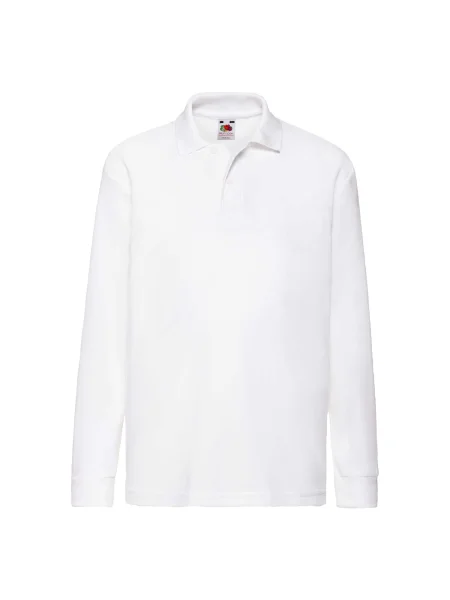 Tricou polo copii Fruit Of The Loom alb
