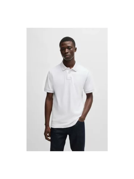 Boss Koszulka Polo Z Piki Passenger Slim Fit blau biała