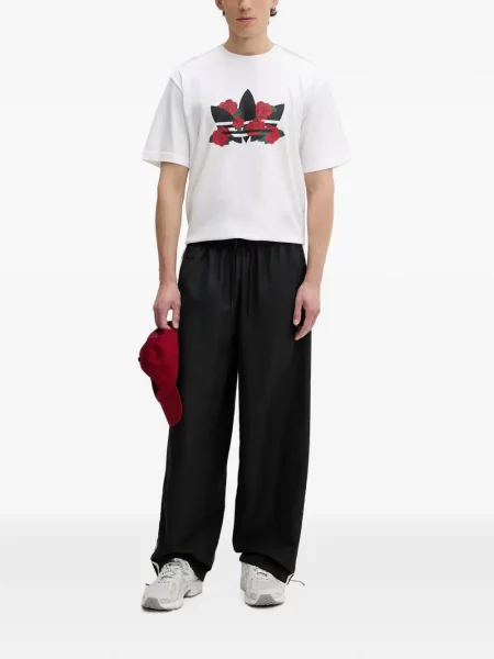 Pantaloni Adidas cu dungi alergare negru