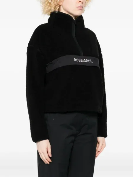 Geacă Rossignol din fleece de jumătate de fermoar negru