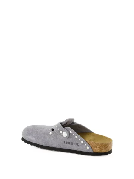 Papuci tip mules Birkenstock cu nituri albastru