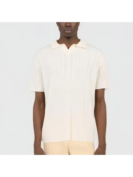 Dzianinowa koszulka polo Roberto Cavalli biała