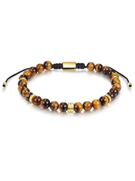 Männerglanz Náramok karamelová / tmavohnedá strieborná