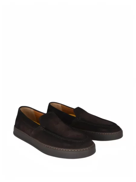 Chiloți Doucal's din piele de căprioară slip-on maro