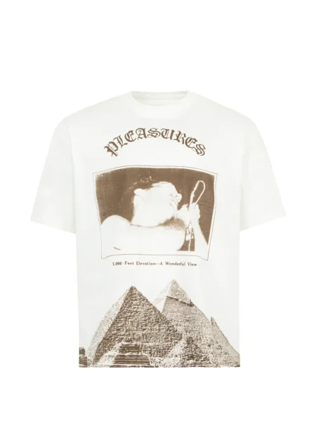 Tricou Pleasures cu imagine alb