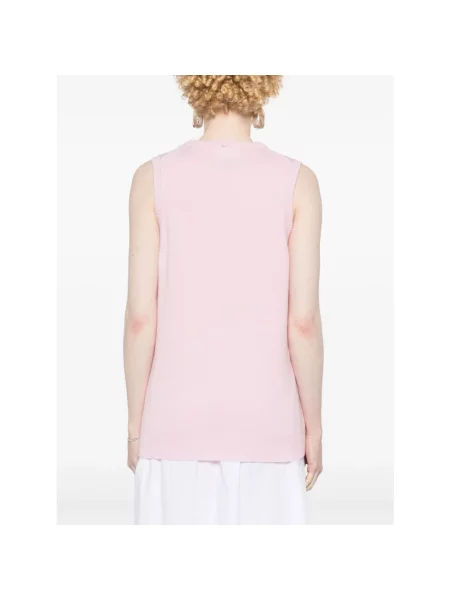 Dzianinowy sweter Sportmax różowy