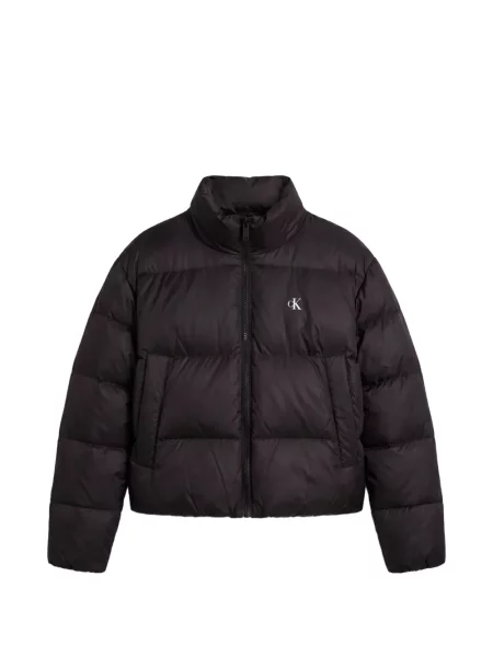 Geacă Calvin Klein cu glugă negru