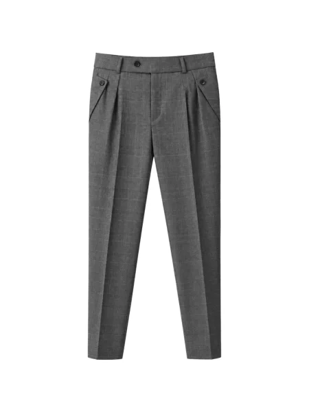 Pantaloni John Richmond în carouri gri