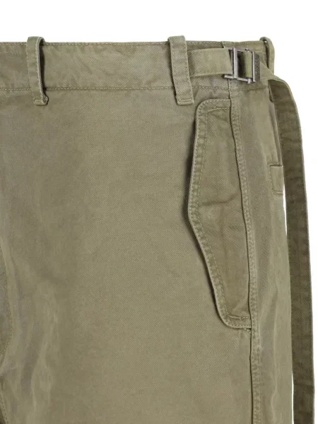 Pantaloni cargo Fendi cu cataramă verde