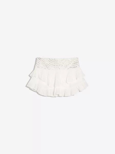 Bershka Fustă argintiu alb