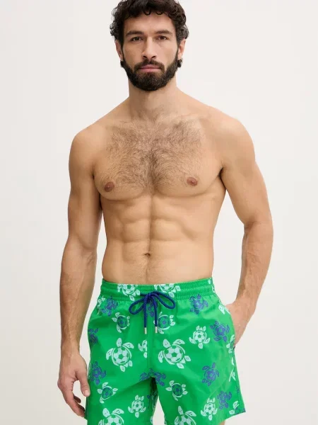 Vilebrequin pantaloni scurți de baie pentru bărbați MOOREA verde