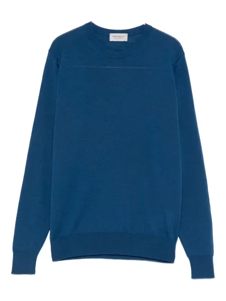 Pulover John Smedley cu decolteu rotund albastru