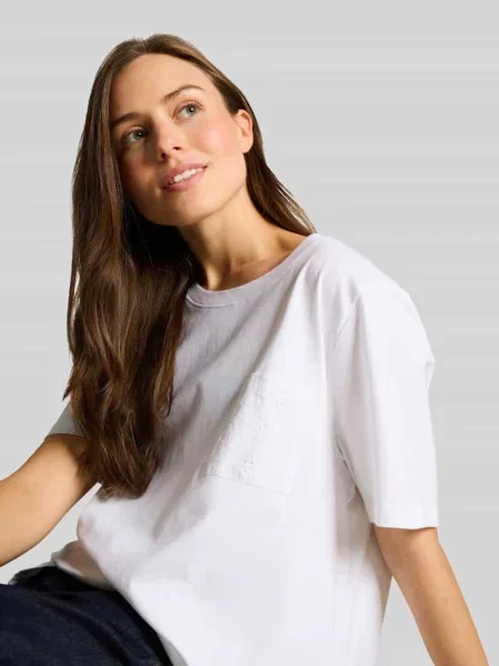 Męski t-shirt o kroju regular fit z czystej bawełny Tom Tailor biała