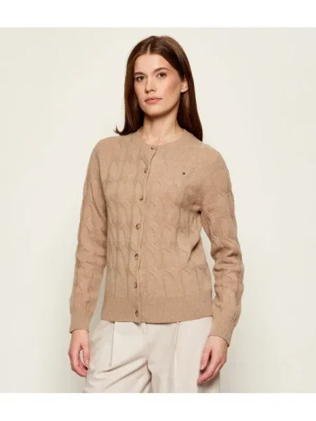 Tommy Hilfiger cardigan din lână bej