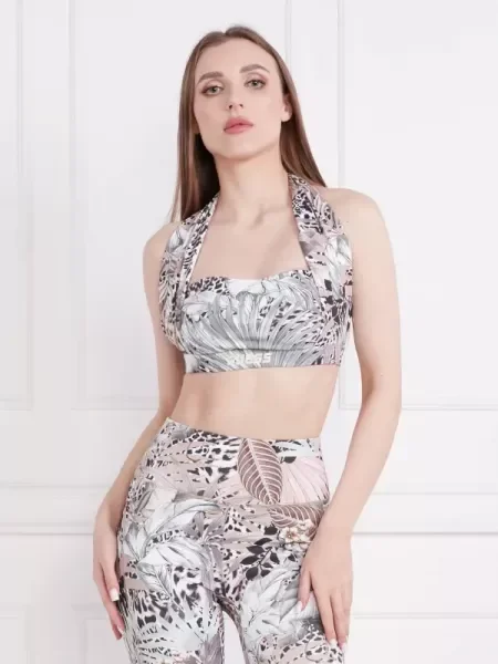 Cropped melltartó Guess kék