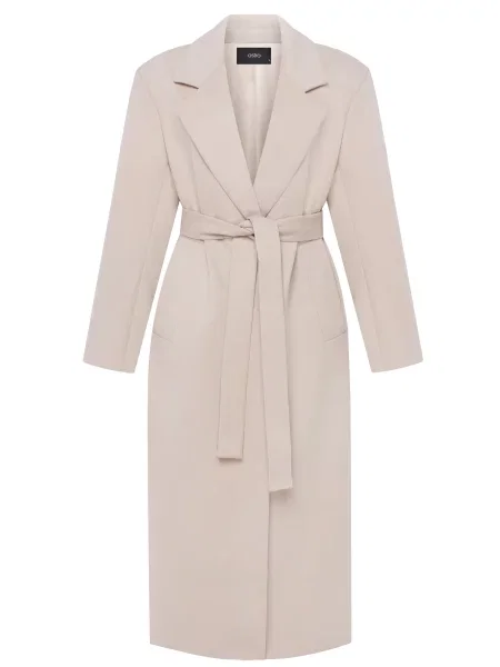Пальто Estro шовк бежевий
