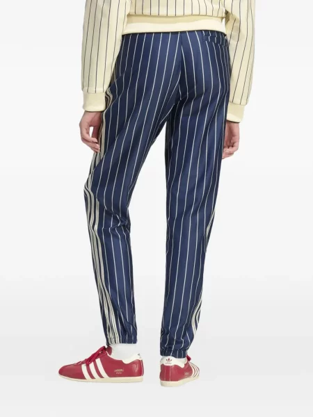 Pantaloni Adidas alergare cu model piele de șarpe cu broderie maro