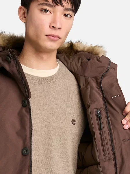 Зимова куртка Timberland бавовна/поліестер коричневий