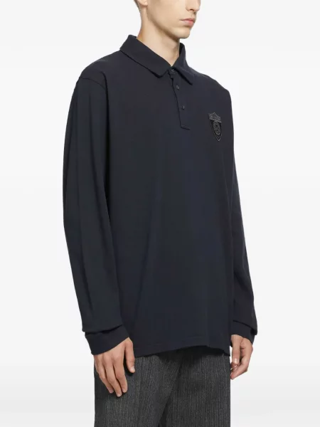 Μακρύς polo Mm6 Maison Margiela με αυτόγραφο μπλε
